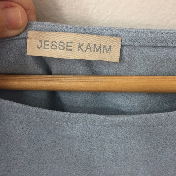 JESSE KAMM Size Medium Large Blue Blouse - Picture 2 of 5